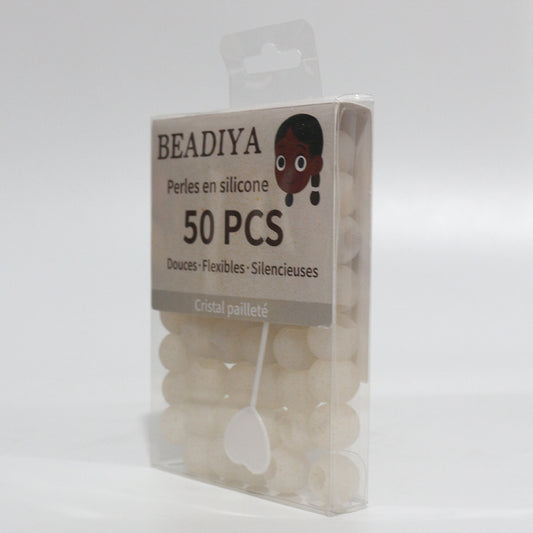 ✧₊⁺ Boîte de Perles Unies – Cristal Pailleté