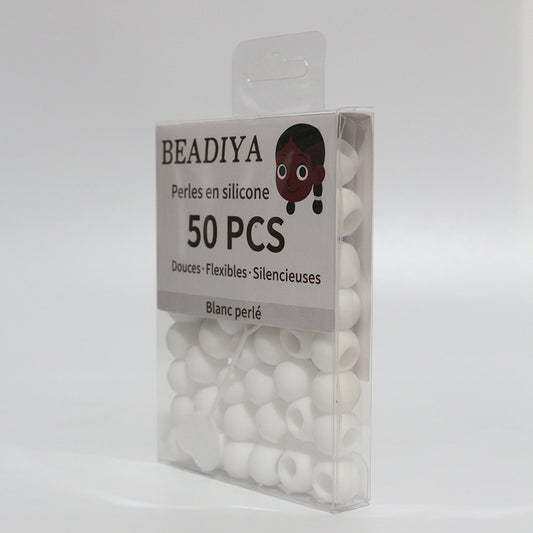 🤍 Boîte de Perles Unies – Blanc Perlé