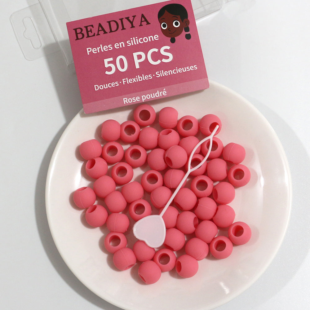 🌸 Boîte de Perles Unies – Rose Poudré