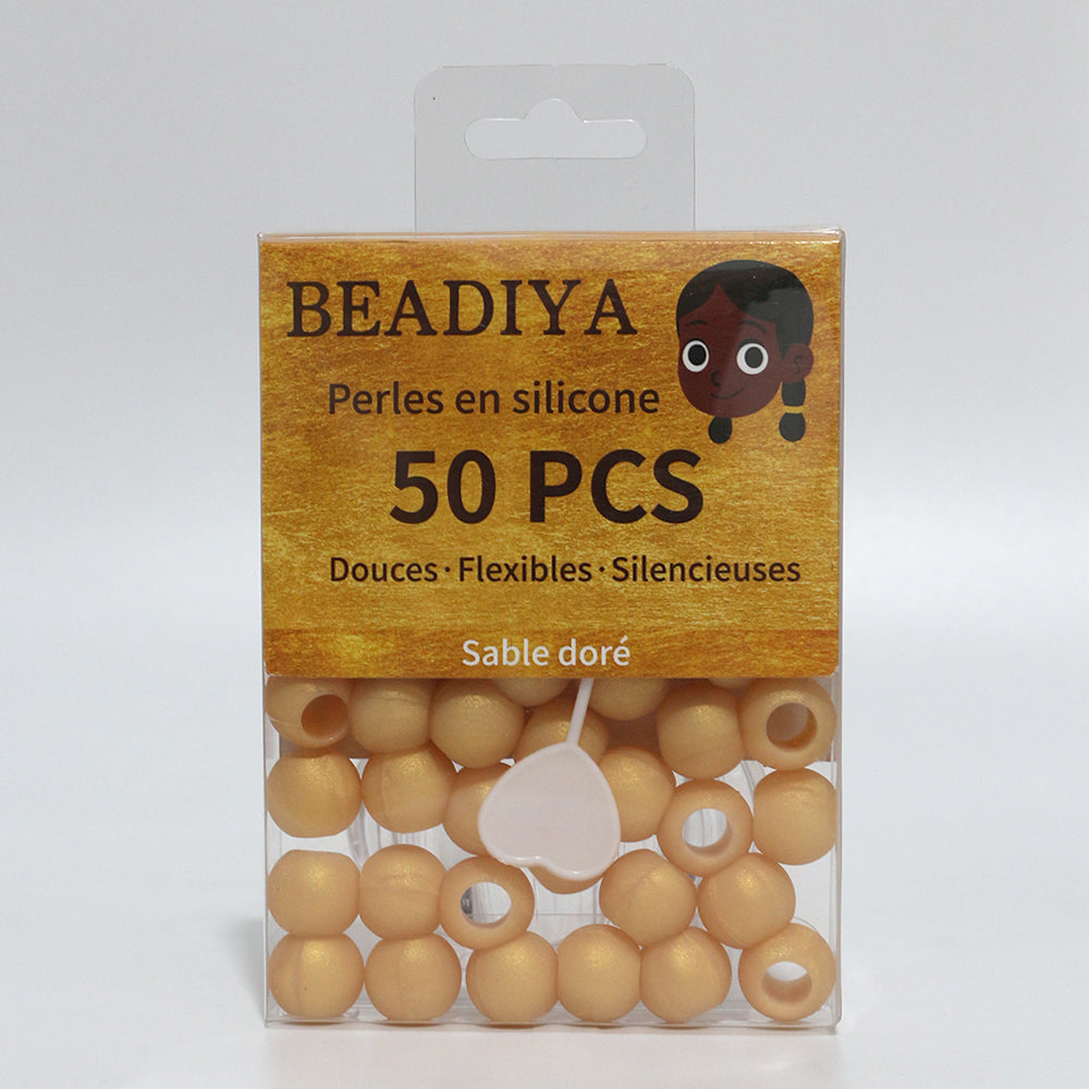 ✨ Boîte de Perles Unies – Sable Doré