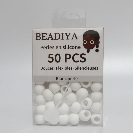 🤍 Boîte de Perles Unies – Blanc Perlé