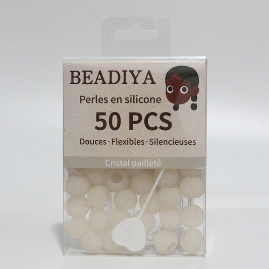 ✧₊⁺ Boîte de Perles Unies – Cristal Pailleté