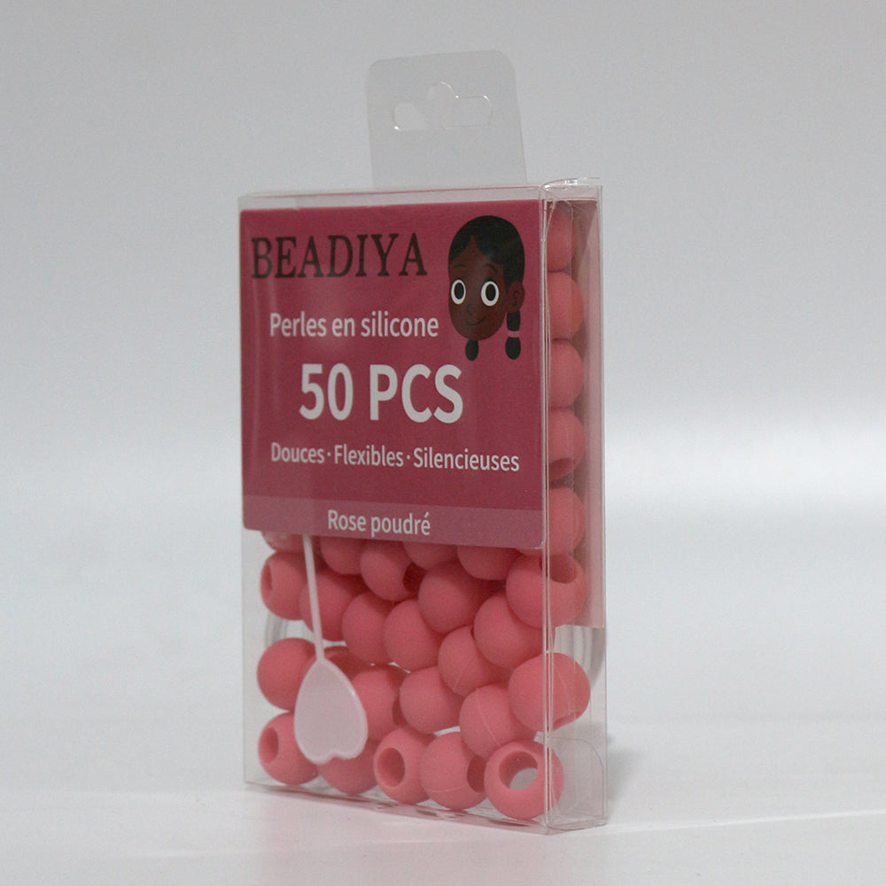 🌸 Boîte de Perles Unies – Rose Poudré