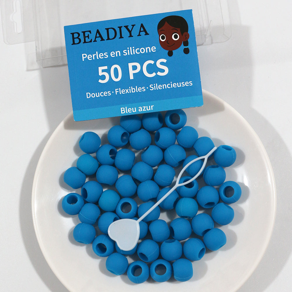 💧 Boîte de Perles Unies – Bleu Azur