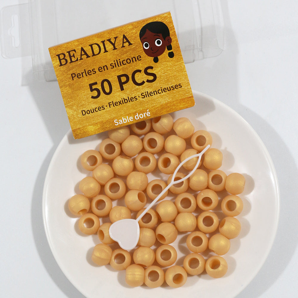 ✨ Boîte de Perles Unies – Sable Doré